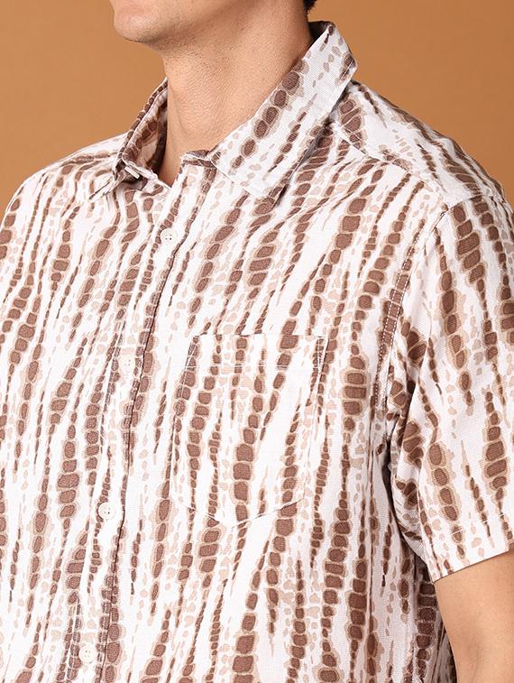 men collared tie & dye casual shirt - 21495271 - Standard Image - 5