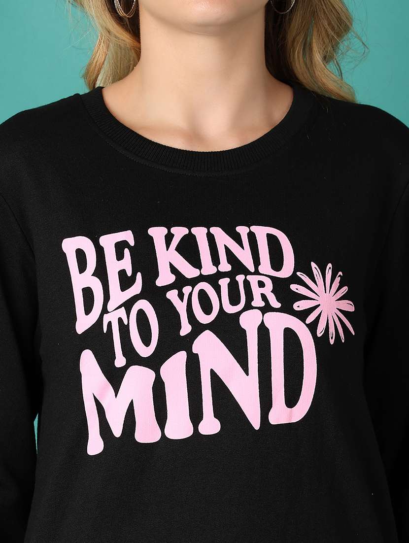 women front print long sleeves sweatshirt - 21495277 -  Standard Image - 5