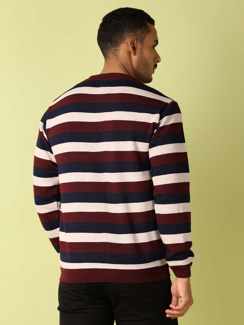 men long sleeved striped sweatshirt - 21495299 -  Standard Image - 3