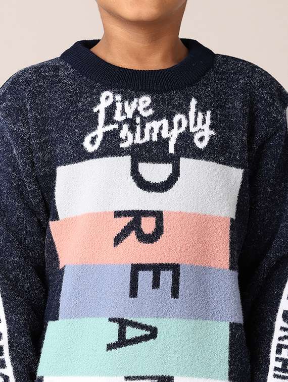boys self design long sleeve sweater - 21495327 -  Standard Image - 5