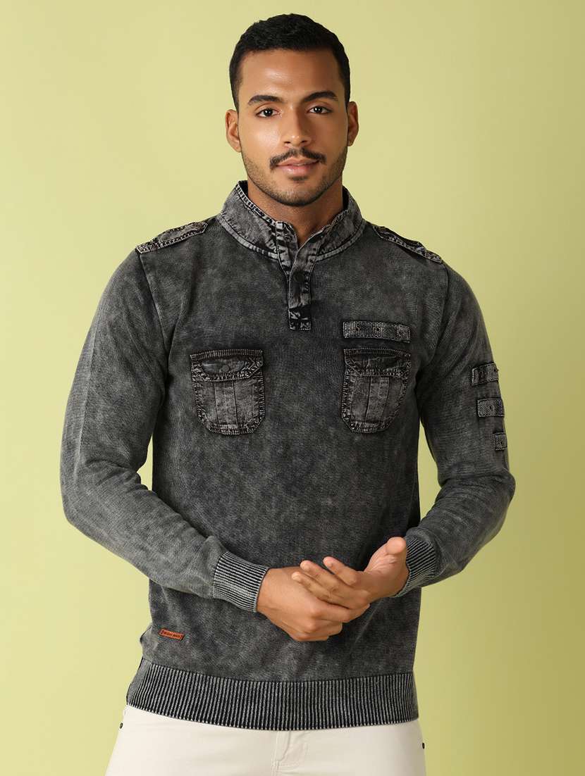 men long sleeved plain sweatshirt