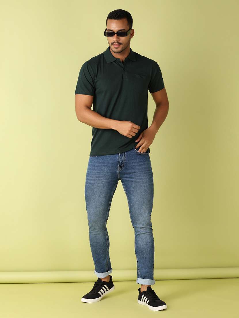 men short sleeve solid polo t-shirt - 21495343 -  Standard Image - 3