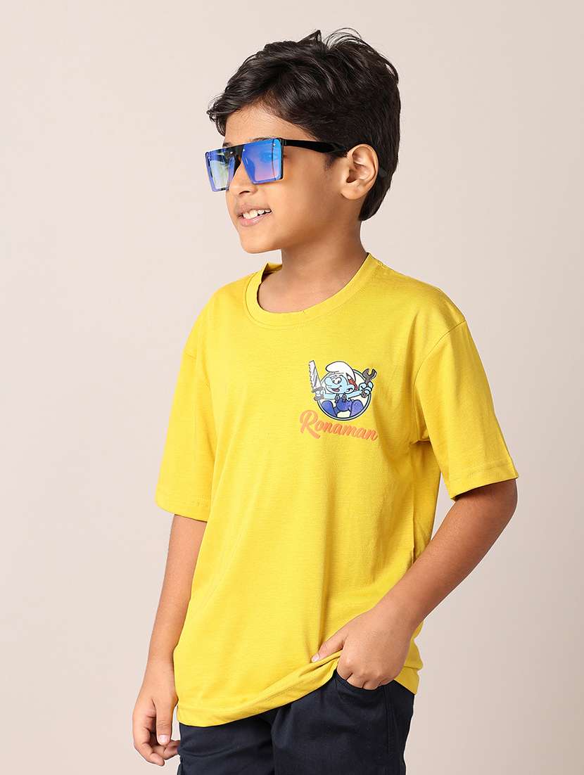 boys printed round neck t-shirt - 21495347 -  Standard Image - 3