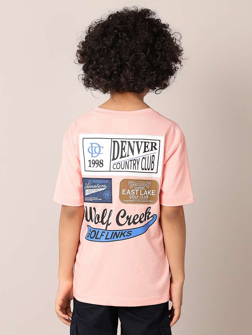 boys printed round neck t-shirt - 21495348 - Standard Image - 3