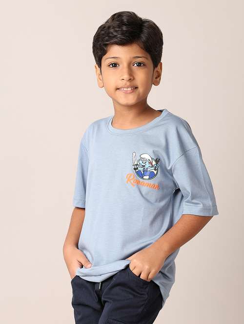 boys printed round neck t-shirt - 21495351 - Standard Image - 0