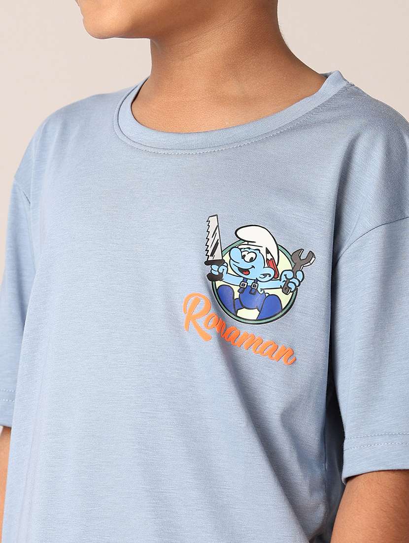 boys printed round neck t-shirt - 21495351 - Standard Image - 5