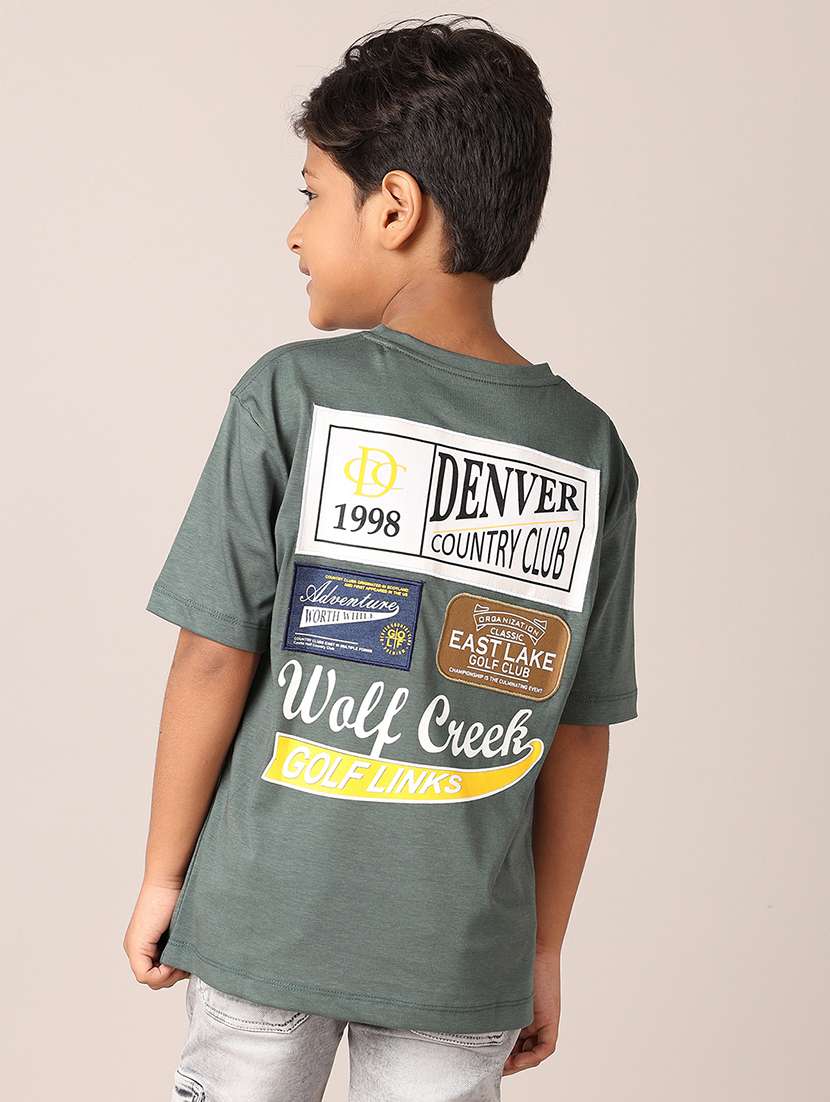 boys printed round neck t-shirt - 21495352 -  Standard Image - 3