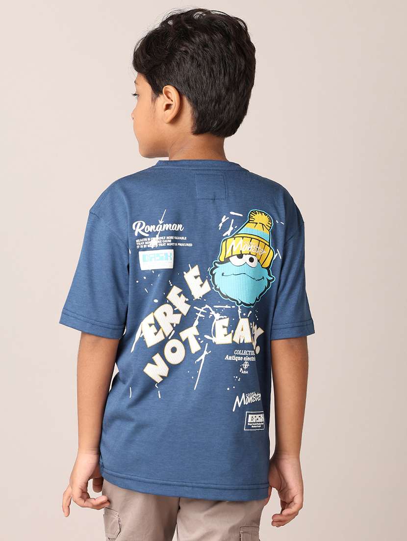 boys printed round neck t-shirt - 21495355 -  Standard Image - 3