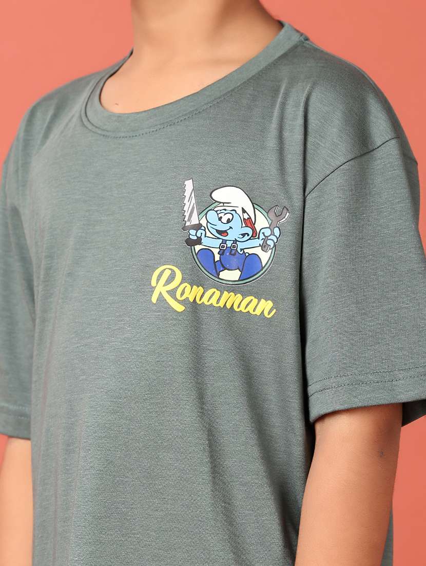 boys printed round neck t-shirt - 21495357 - Standard Image - 5