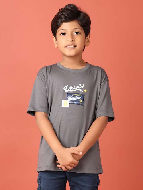 boys printed round neck t-shirt - 21495358 - Standard Image - 0