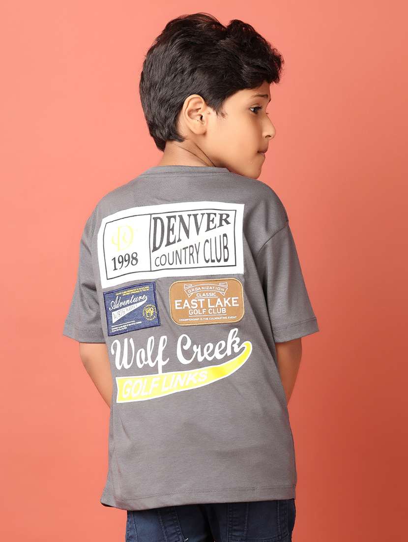 boys printed round neck t-shirt - 21495358 - Standard Image - 3