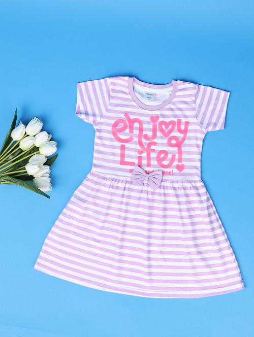 kids purple printed frock - 21495376 - Standard Image - 0
