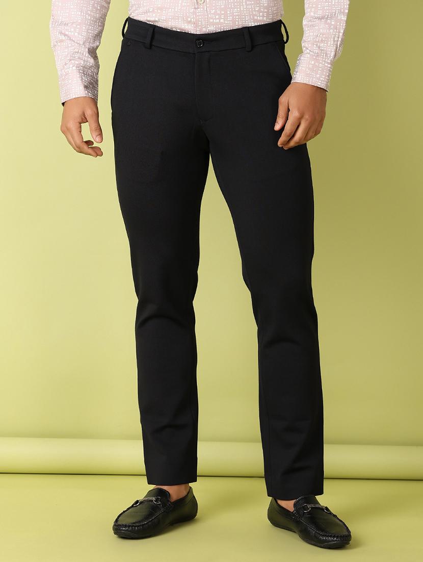 men solid flat front slim fit trouser - 21495433 - Zoom Image - 0
