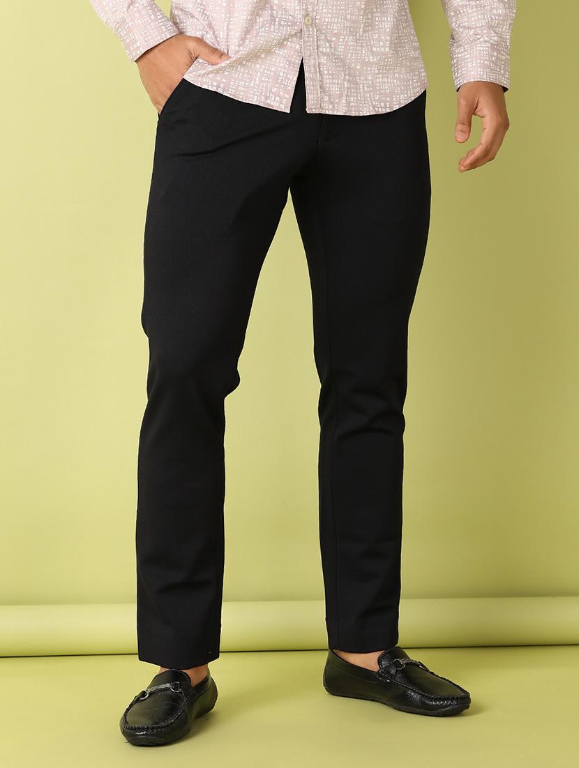 men solid flat front slim fit trouser - 21495433 - Standard Image - 3