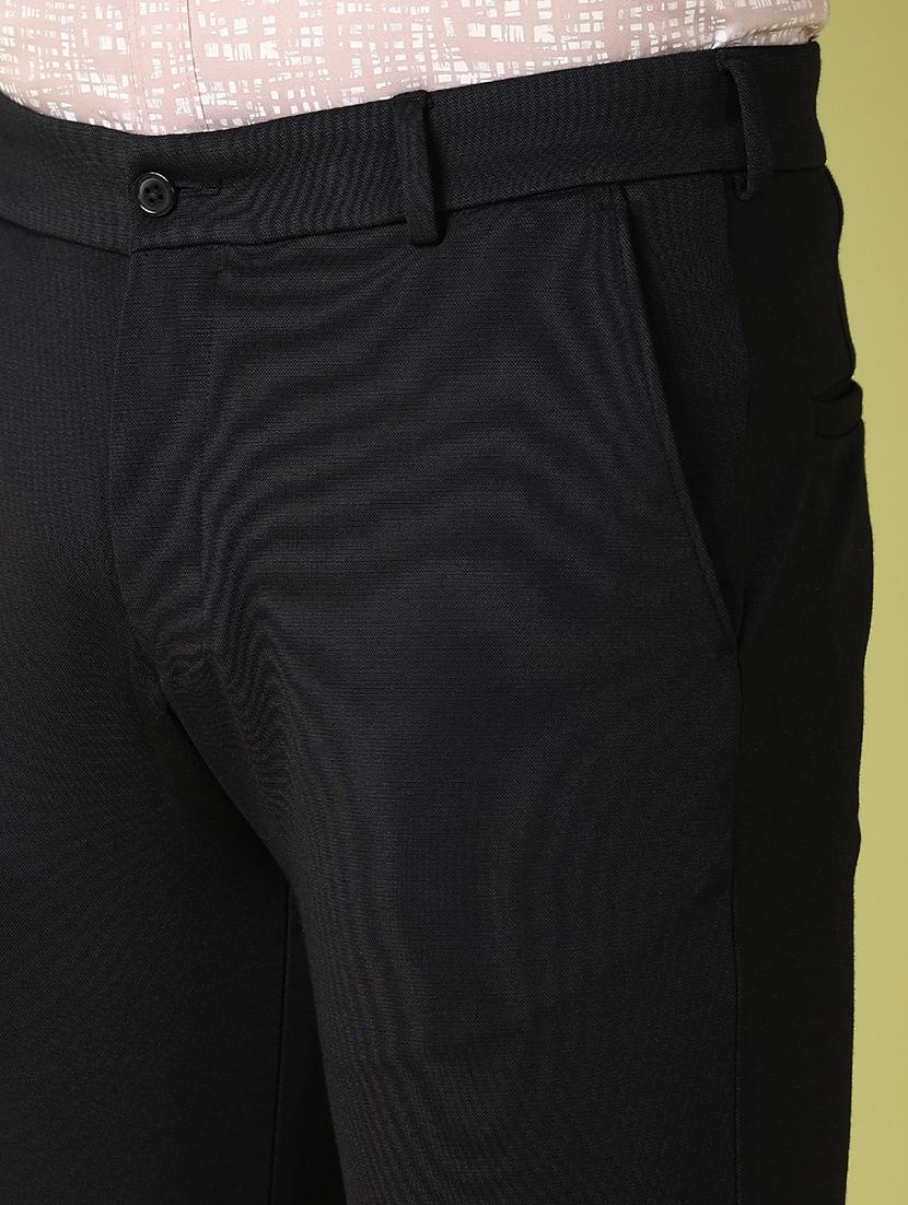 men solid flat front slim fit trouser - 21495433 - Standard Image - 5