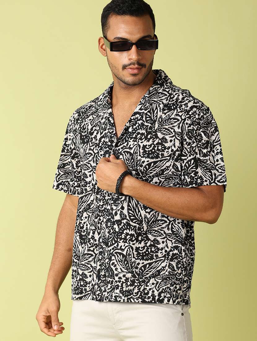 men collared printed casual shirt - 21495457 -  Standard Image - 3