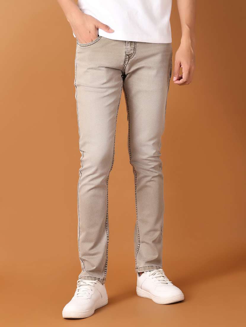 men solid slim fit jeans - 21495469 -  Standard Image - 3