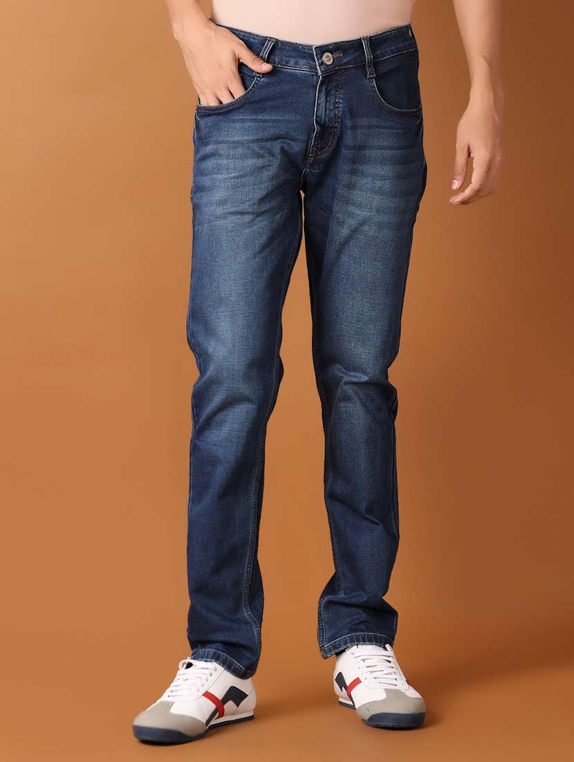 men solid slim fit jeans - 21495471 -  Standard Image - 3