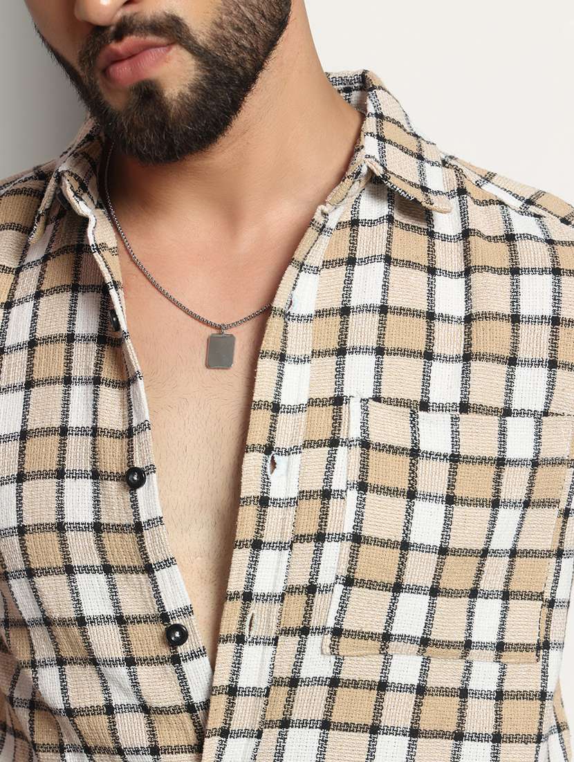 men checkered casual shirt - 21495664 - Standard Image - 5