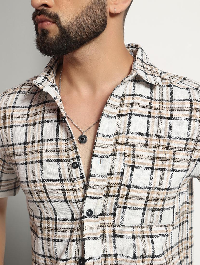 men checkered casual shirt - 21495665 - Standard Image - 5