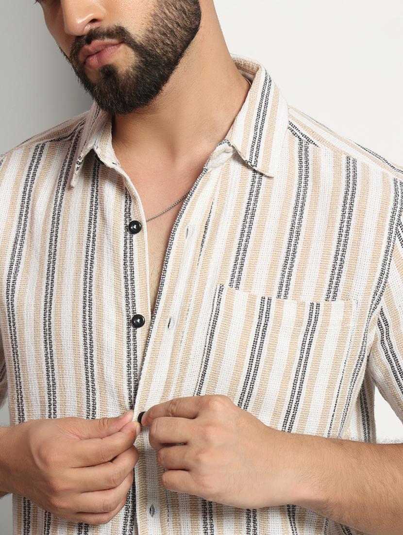 men striped casual shirt - 21495667 - Standard Image - 5