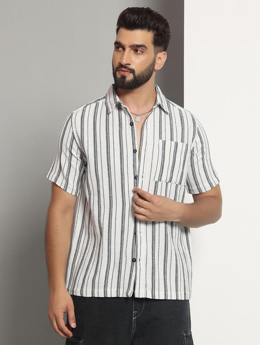 men striped casual shirt - 21495668 - Zoom Image - 0