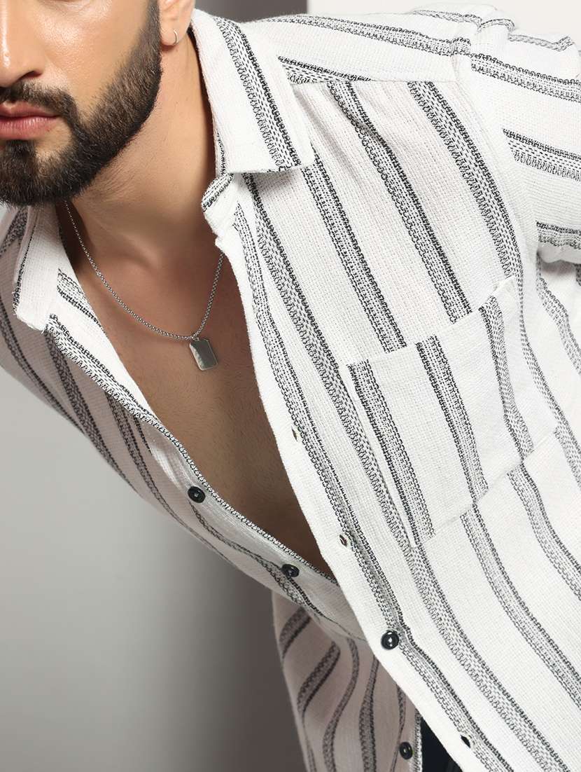 men striped casual shirt - 21495669 - Standard Image - 5