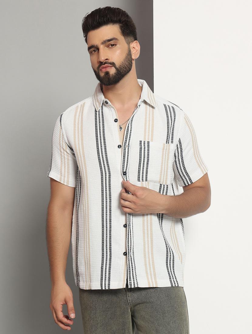 men striped casual shirt - 21495671 - Zoom Image - 0