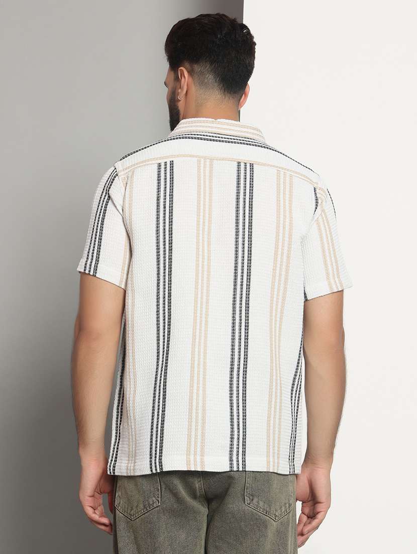 men striped casual shirt - 21495671 - Standard Image - 3