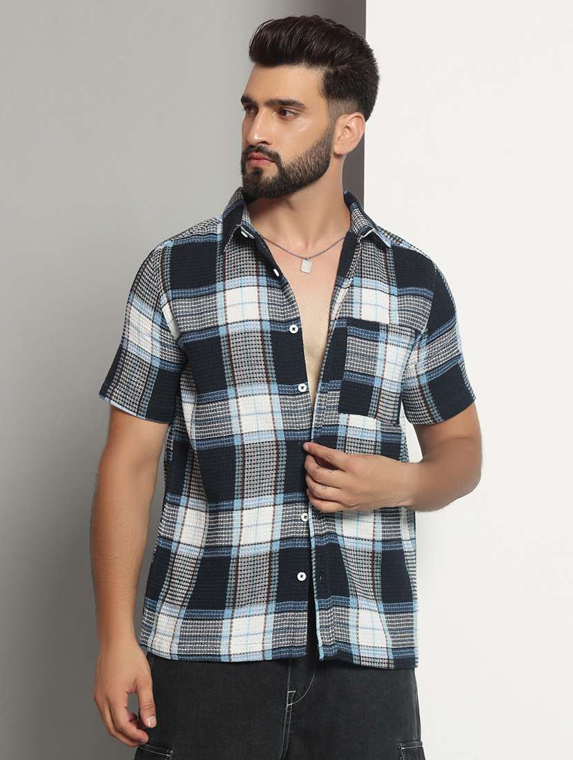 men checkered casual shirt - 21495674 - Zoom Image - 0
