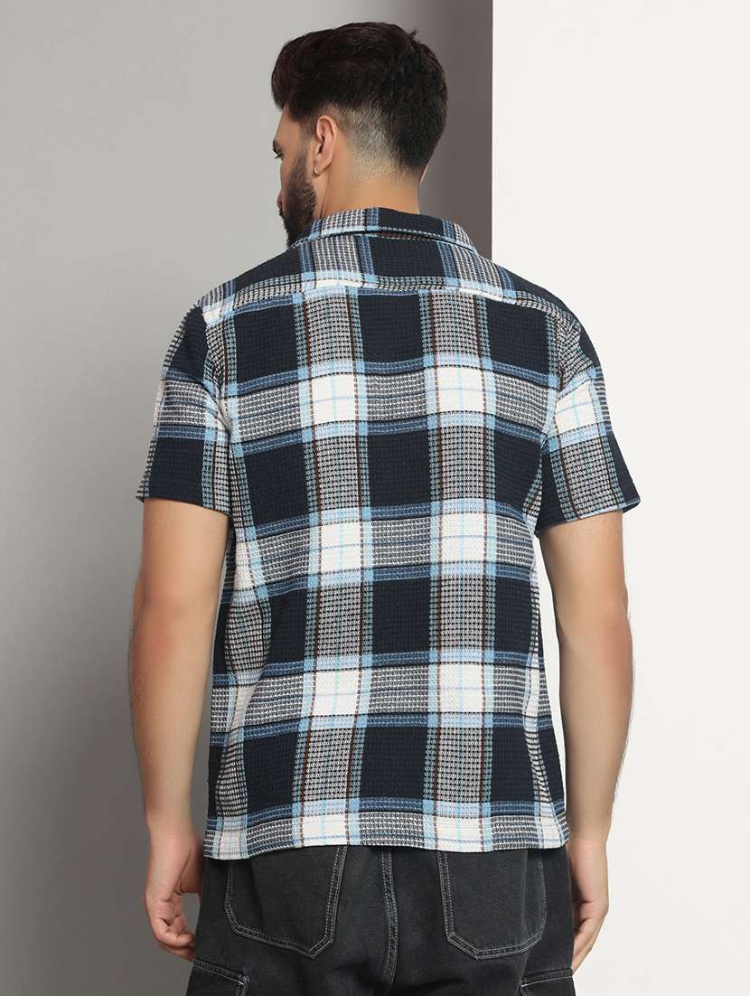 men checkered casual shirt - 21495674 - Standard Image - 3