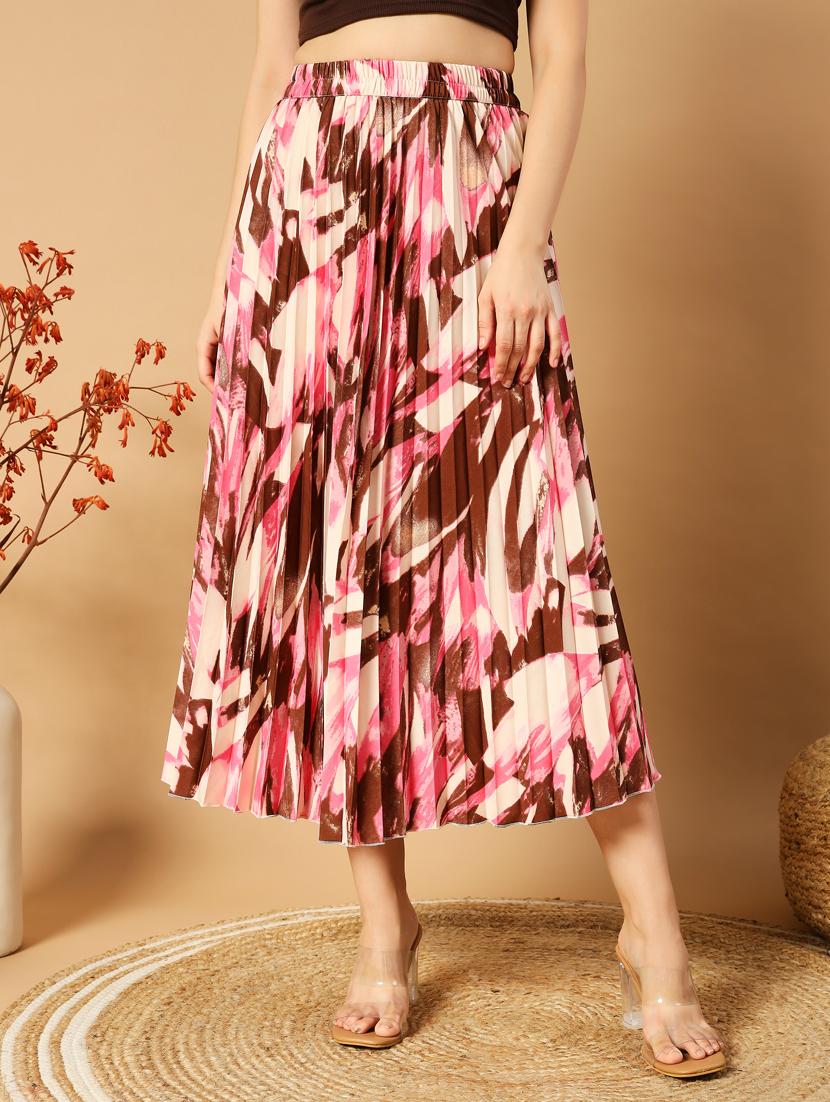 women printed high rise a-line skirt - 21495788 -  Zoom Image - 0