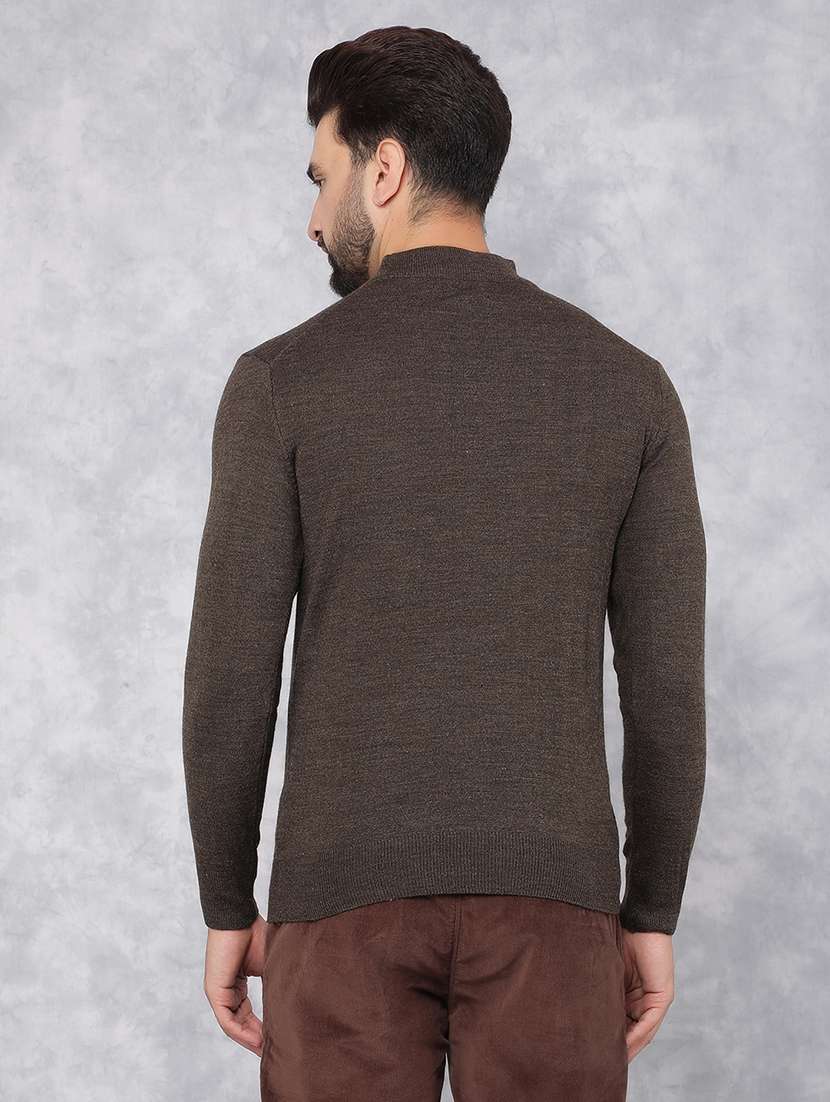 men brown acrylic pullover - 21495820 -  Standard Image - 3