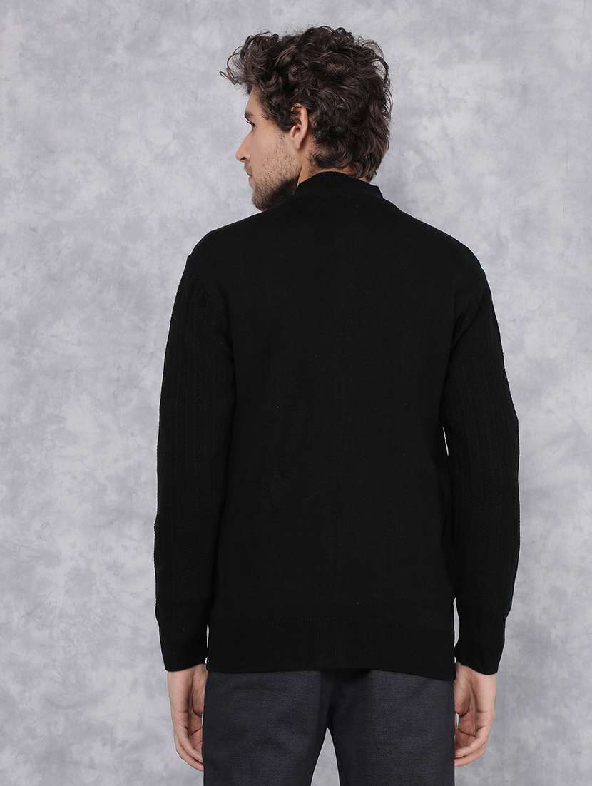 men self design sleeveless regular fit cardigan - 21495823 -  Standard Image - 3