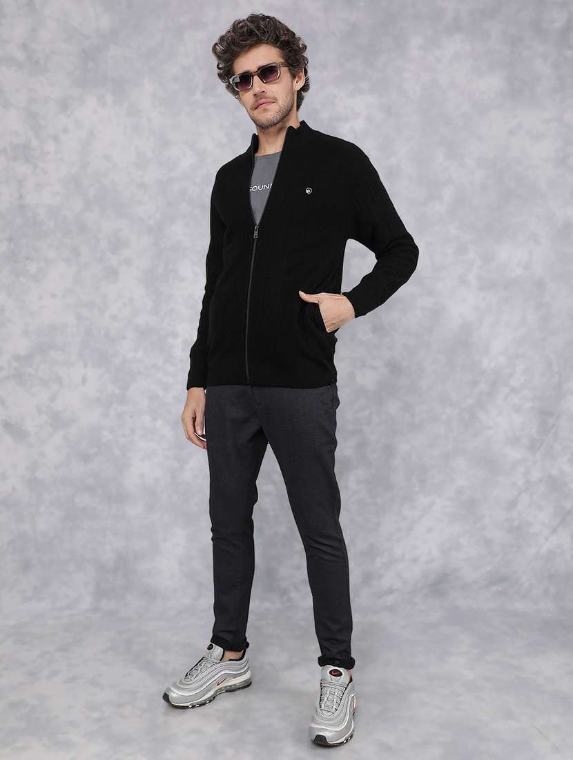 men self design sleeveless regular fit cardigan - 21495823 -  Standard Image - 5
