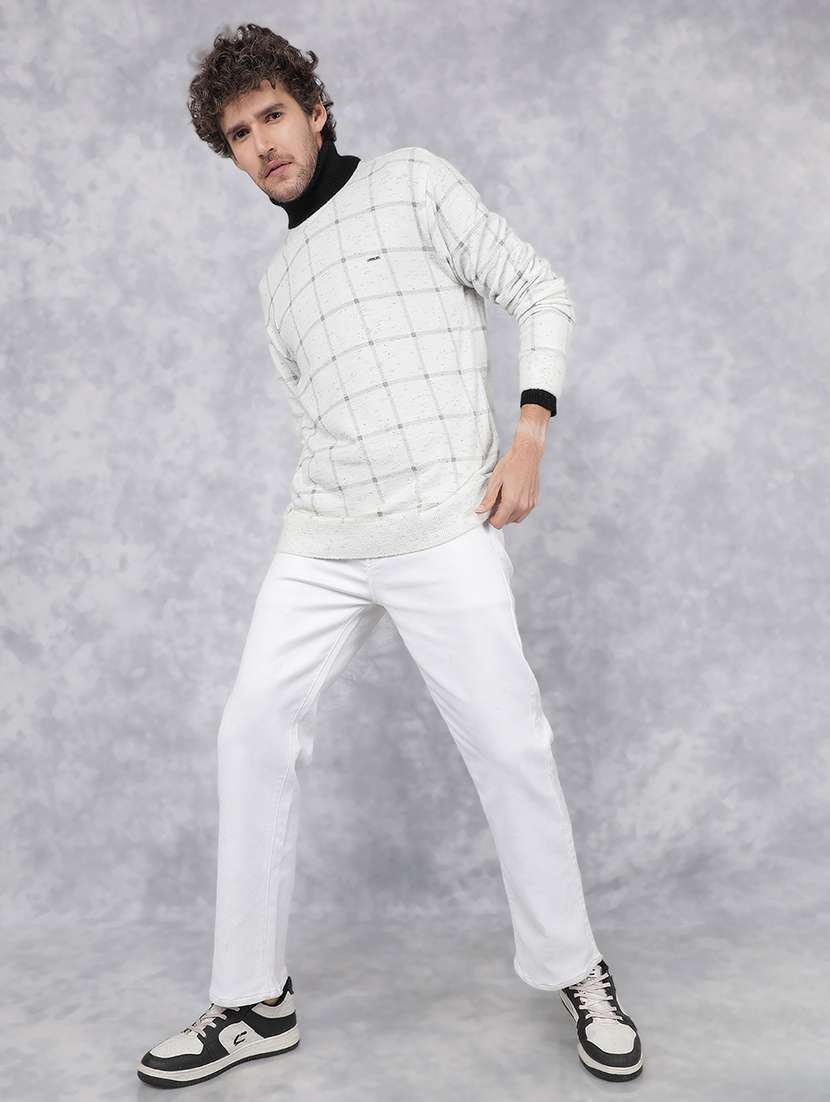 men checkered long sleeve pullover - 21495834 -  Standard Image - 5
