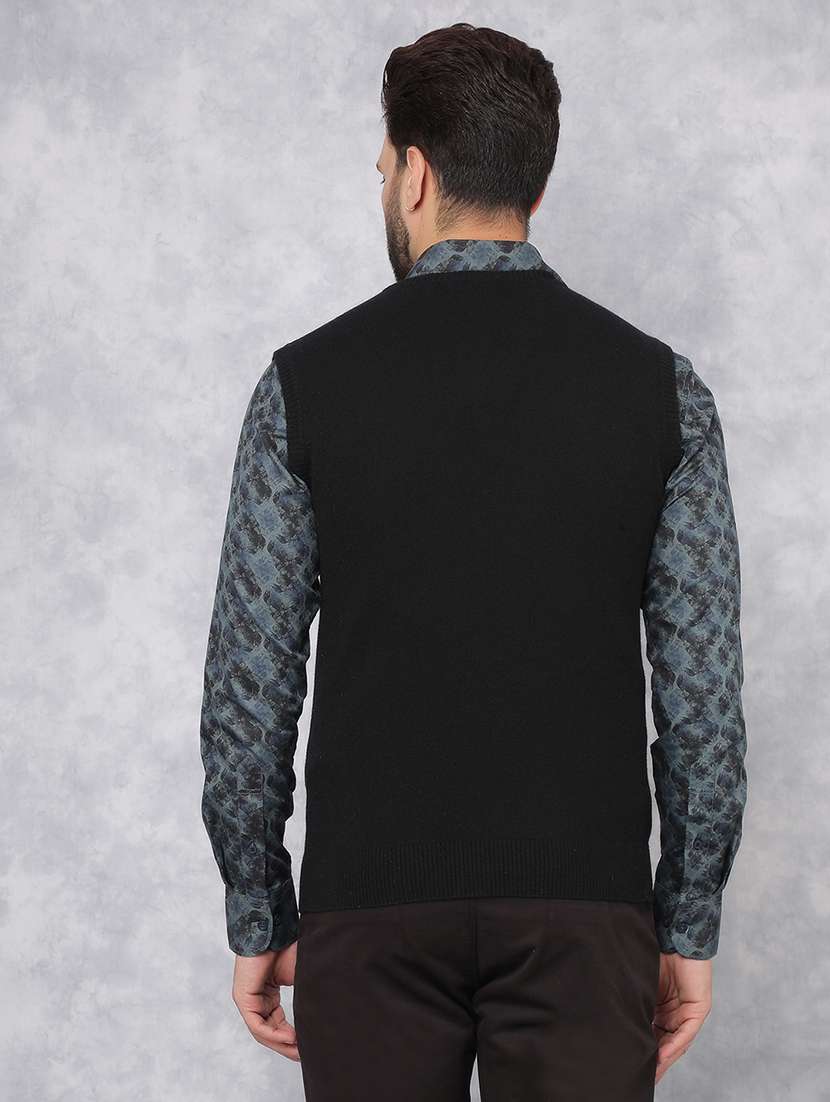 women solid black cotton pullover - 21495839 -  Standard Image - 3