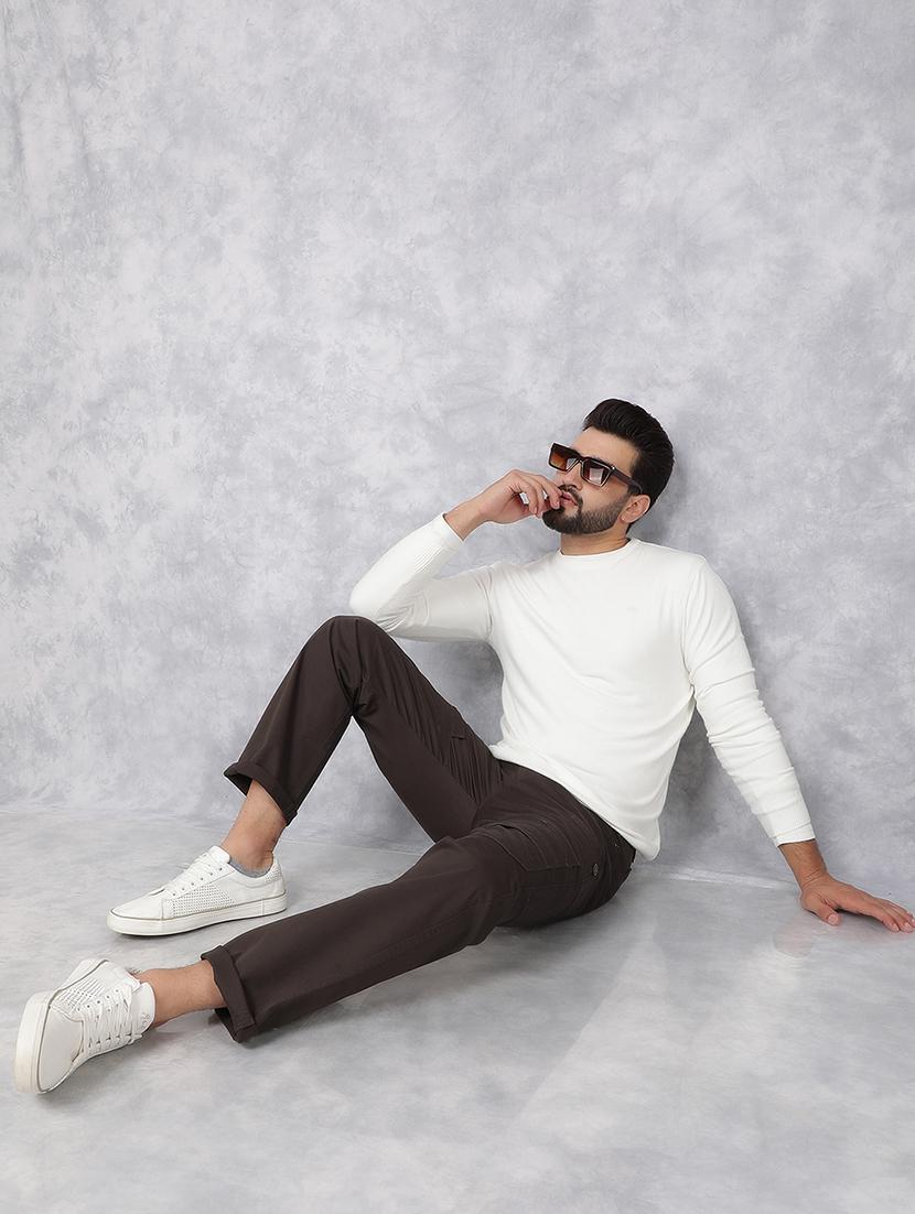 men solid long sleeve pullover - 21495848 - Standard Image - 5