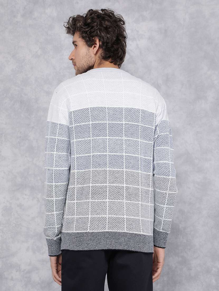 Men Checkered Long Sleeve Pullover - 21495852 -  Standard Image - 3