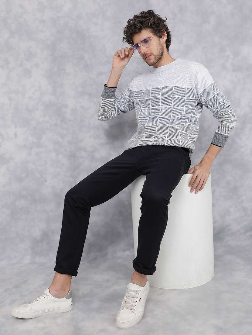 Men Checkered Long Sleeve Pullover - 21495852 -  Standard Image - 5