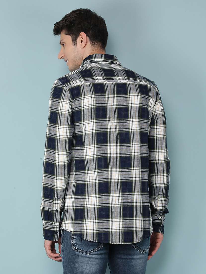 men checkered cotton casual shirt - 21495855 -  Standard Image - 3