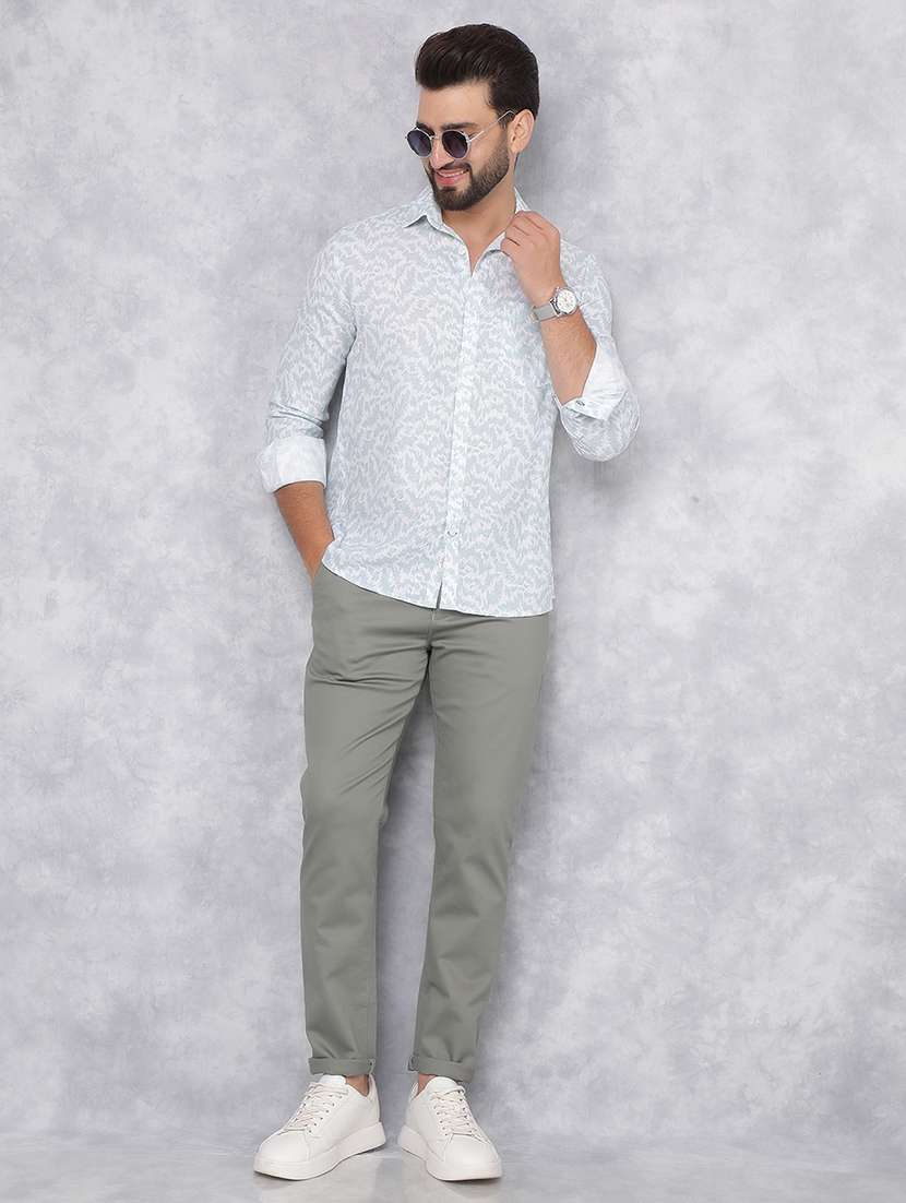 men printed long sleeve casual shirt - 21495877 -  Standard Image - 5