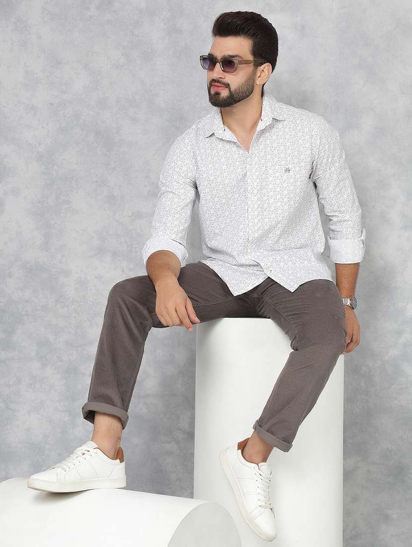 men long sleeve printed casual shirt - 21495892 -  Standard Image - 5