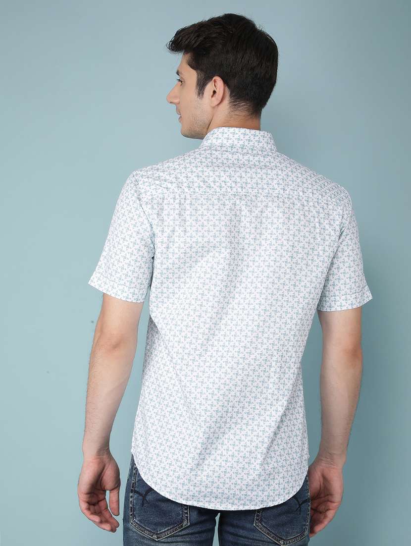 men printed short sleeve casual shirt - 21495904 -  Standard Image - 3