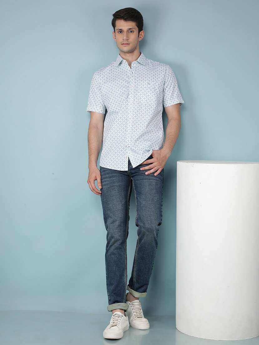 men printed short sleeve casual shirt - 21495904 -  Standard Image - 5