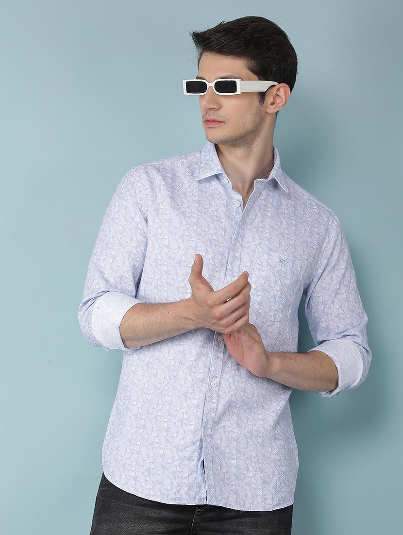 men long sleeve printed casual shirt - 21495929 -  Zoom Image - 0