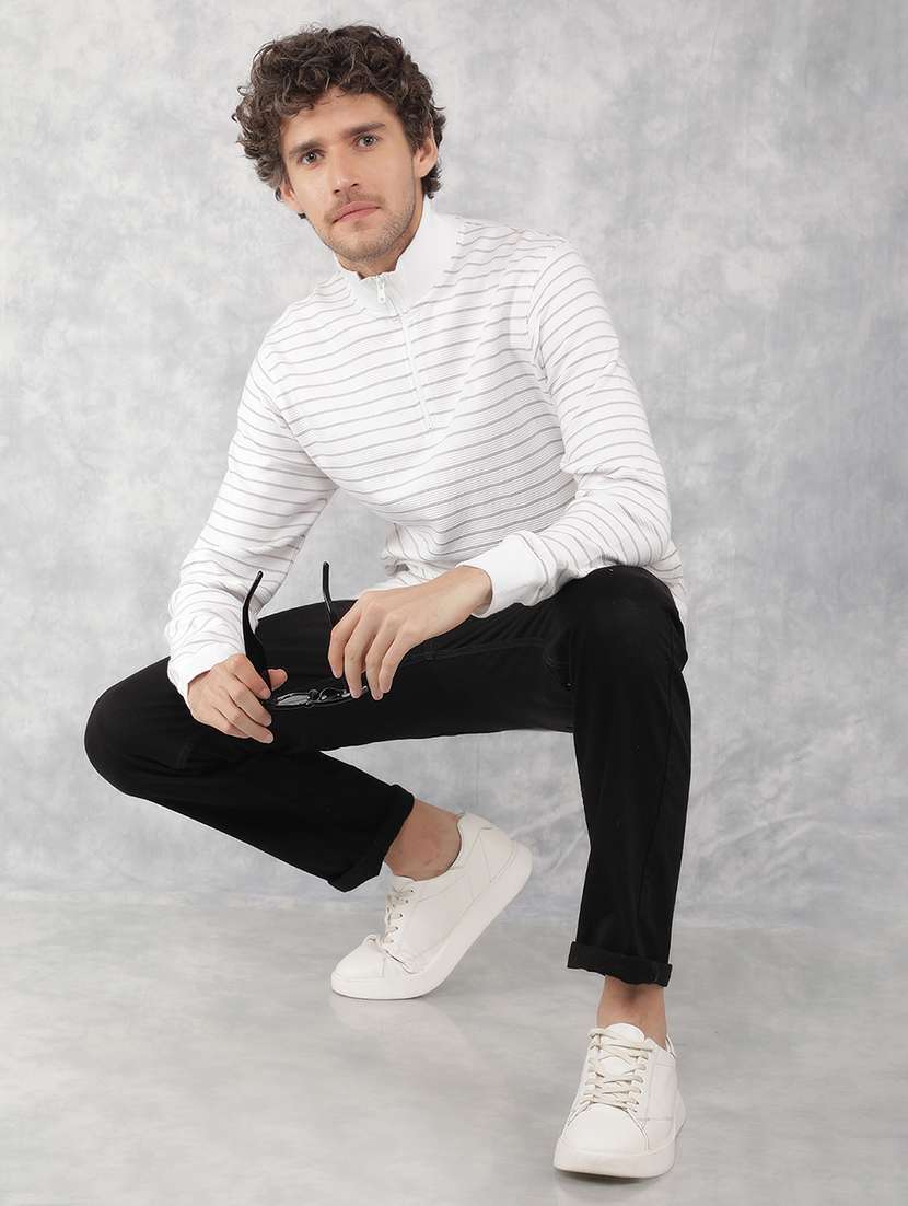 men striped long sleeve regualr fit sweatshirt - 21495964 -  Standard Image - 5