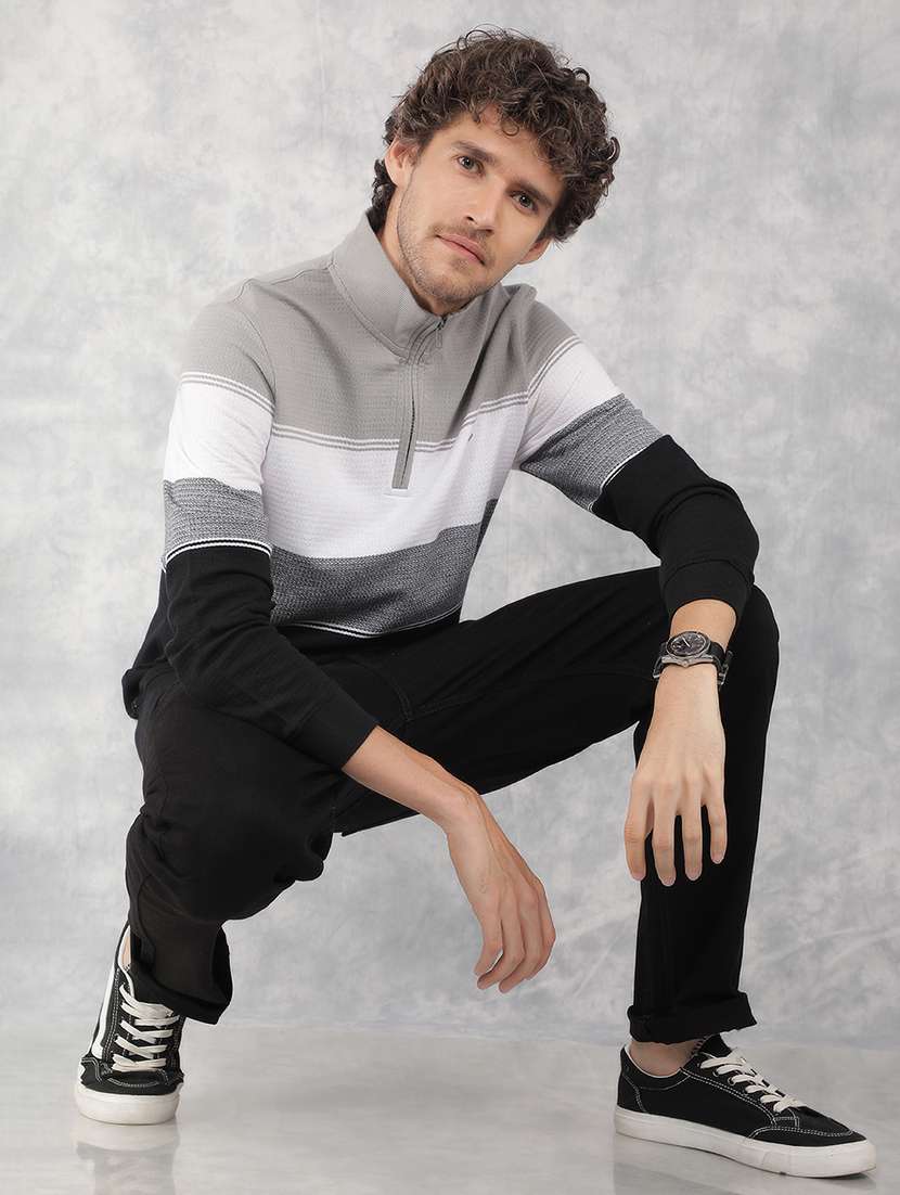 Men Color Block Long Sleeve Regualr Fit Sweatshirt - 21495975 -  Standard Image - 5