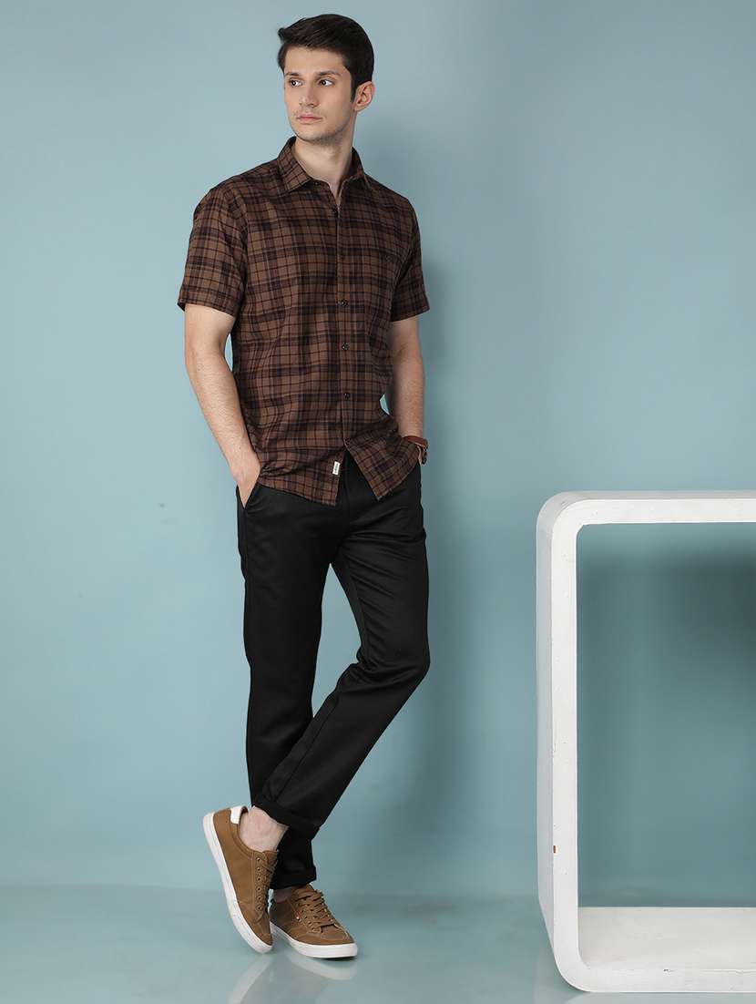 men mid rise solid chino trouser - 21495984 -  Standard Image - 5