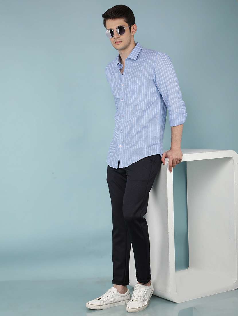 men mid rise solid chino trouser - 21495989 -  Standard Image - 5